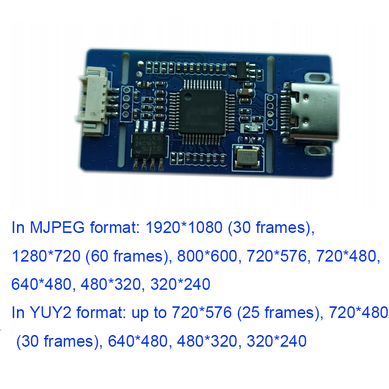 Captura CVBS a USB Señal analógica a módulo de cámara USB digital Módulo CVBS a USB Unidad libre UVC para Android Plug and Play gratuito