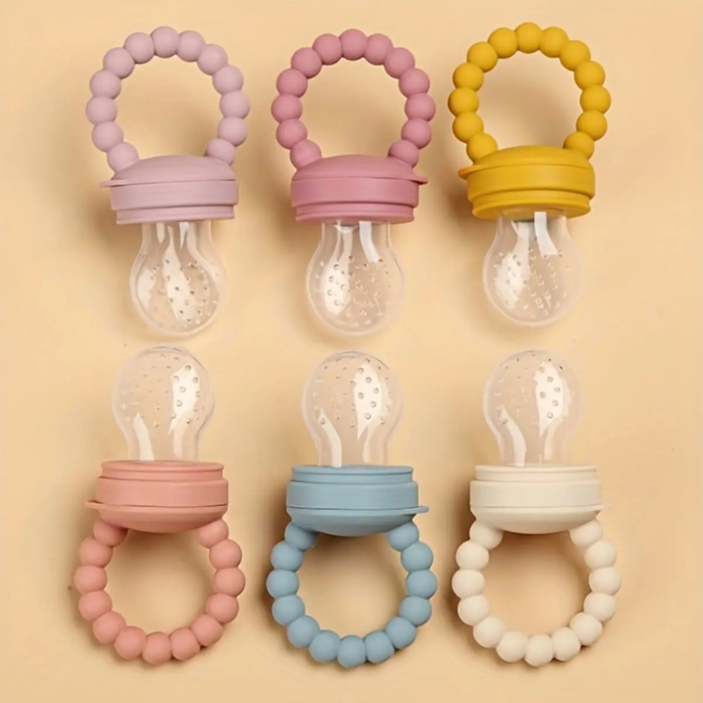 3 stuks siliconen fruit- en groentevoeder voor kinderen met handvat - perfecte voedingssupplement fopspeen, Kerstmis, Halloween, Thanksgi