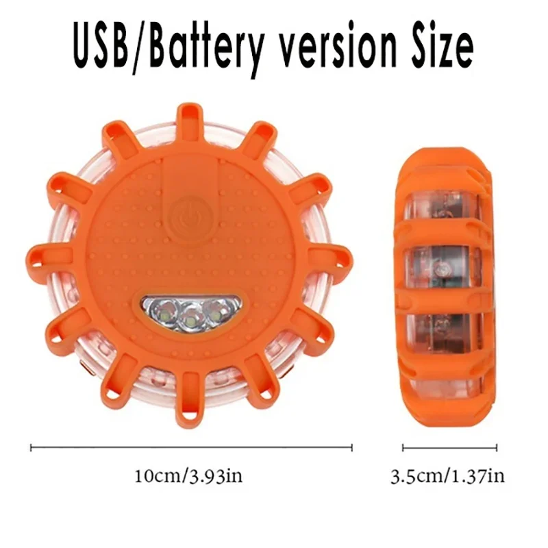 ไฟฉุกเฉิน LED Flare 9 โหมดคําเตือนความปลอดภัย USB ชาร์จกระพริบโคมไฟสีแดง Strobe Dash Light สําหรับรถบรรทุกรถยนต์