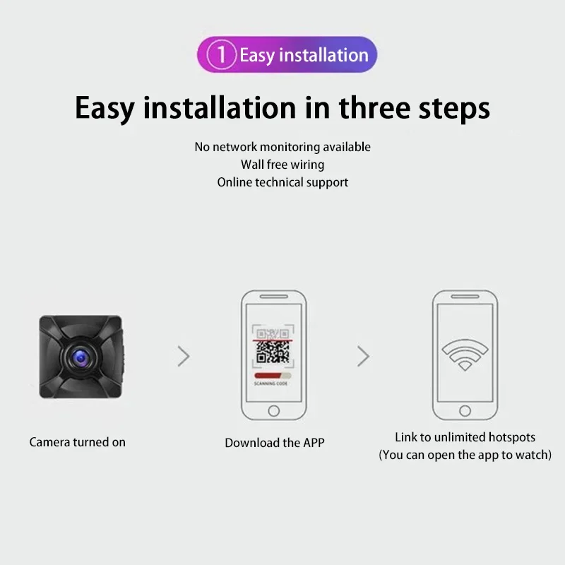 New X5 4K Wireless Camera Mini WiFi IP/AP Remote Monitor Rechargeable Battery Motion Detection  Portable Camcorders Home