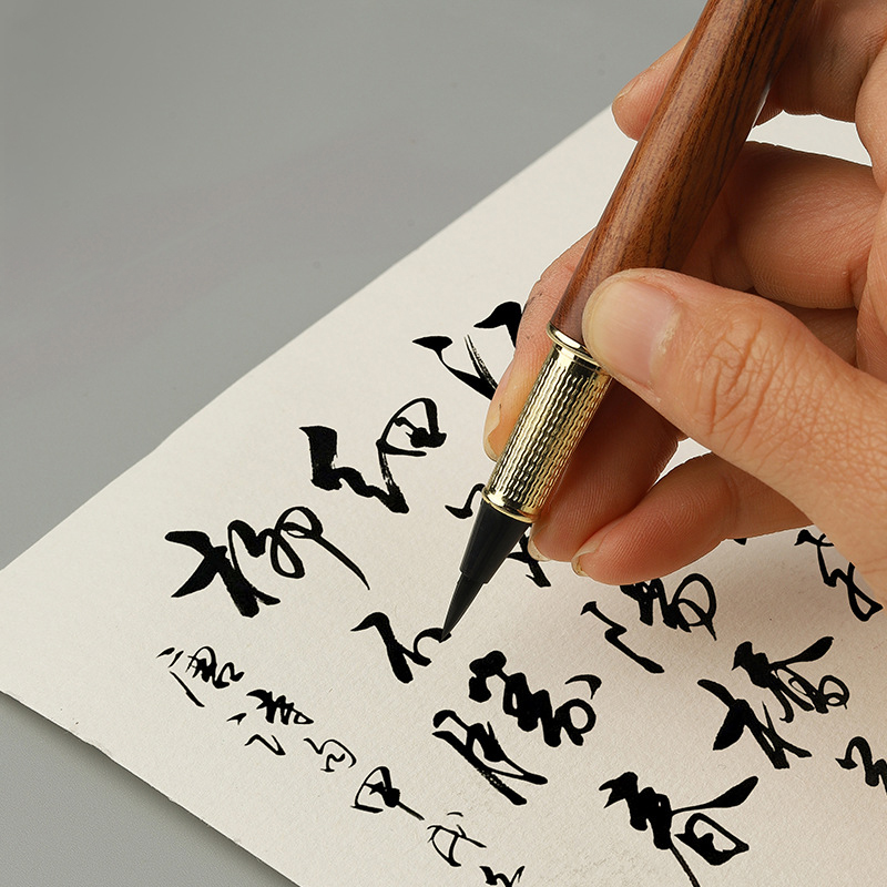 Hohe Qualität Metall Matt Brunnen Stift stil Pinsel Kalligraphie Stift Unterschrift Business Büro Schule Liefert Schreiben Neue