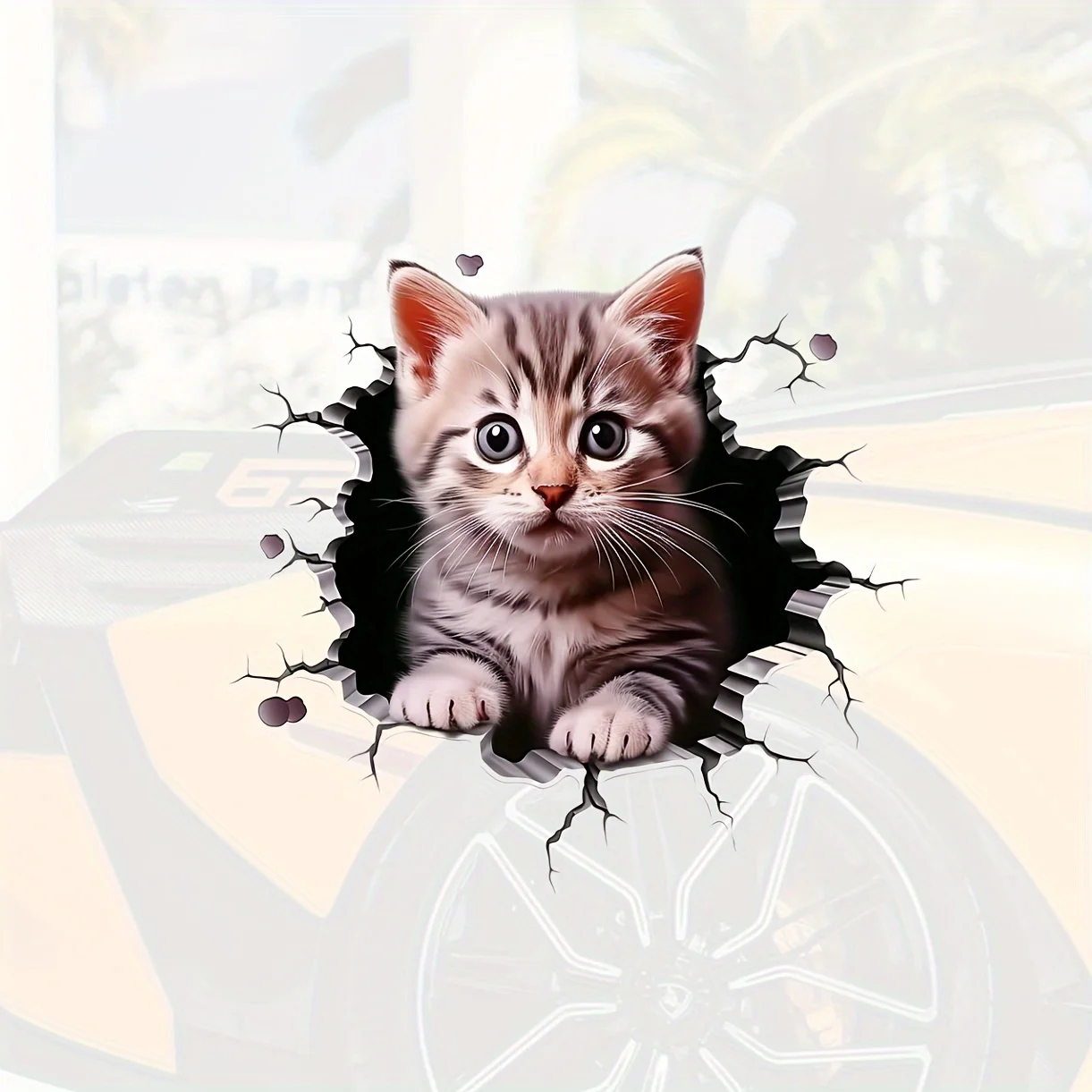 ทนทาน 3D รูปแบบแมวสติกเกอร์อัตโนมัติสําหรับกันชนหน้าต่างน่ารักจัดแต่งทรงผมรถป้องกันรอยขีดข่วนตกแต่งสําหรับรถจักรยานยนต์รถยนต์แล็ปท็อป