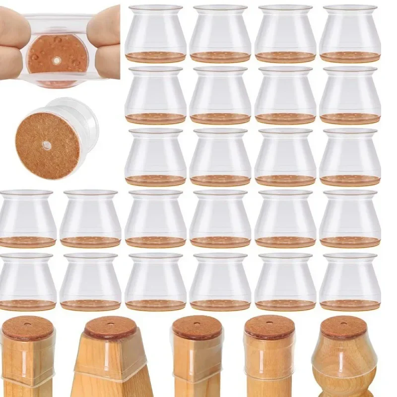 24/4 stücke Stuhl Bein kappen Silikon Füße Protector Pads Möbel Tischdecken Socken Stecker Abdeckung Möbel Nivel lierfüße Wohnkultur
