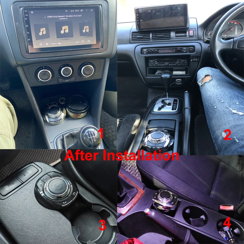 Volante de coche inalámbrico con forma de copa Universal con luz LED, botones de Control de 8 teclas para reproductor de navegador Multimedia Android