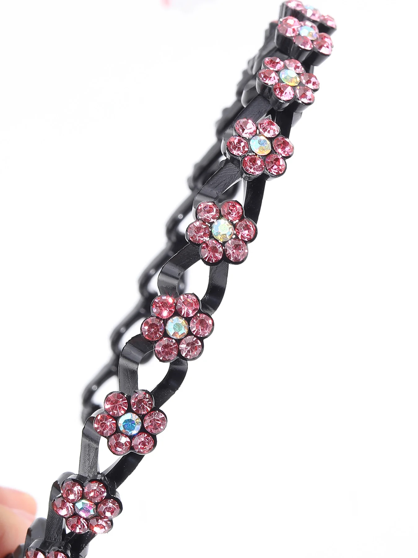 Nouveaux bandeaux antidérapants en strass, bandeaux ondulés solides pour femmes et filles, cerceau de cheveux à la mode, accessoires de cheveux Boutique pour dames