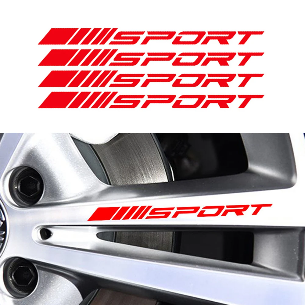 4/8 Stück Autoaufkleber Universalräder Felgen Sport Racing DIY Streifen Dekorative Aufkleber für SUV LKW Auto Außenzubehör