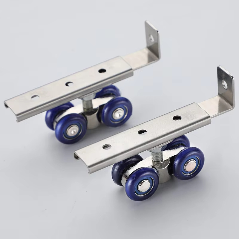 2 stks/set Schuifdeur Roller Hardware Schuifdeuren Katrol 4 Wielen Thuis Kamer Houten Deur Opknoping Wielen Rail Track Katrol