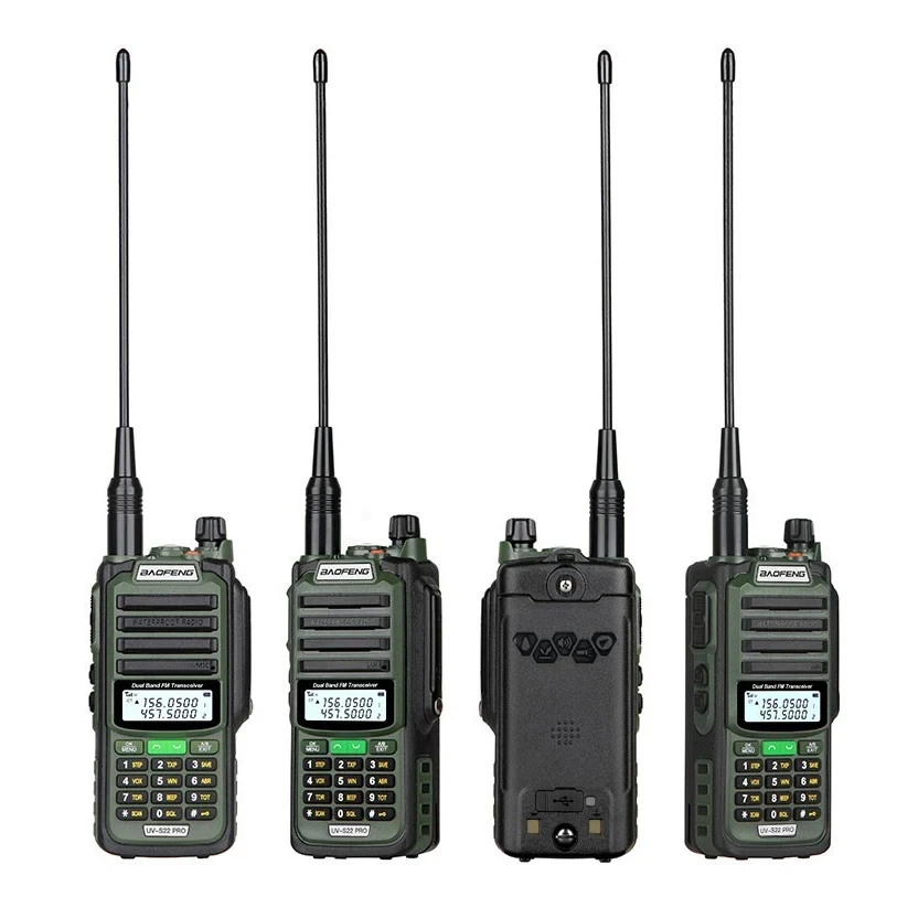 Baofeng UV-S22 PRO V2 IP68 Walkie Talkie à prova d'água Banda dupla 136-174/400-520MHz Rádio presunto 10W Potência 50KM Alcance 128CH Rádio FM