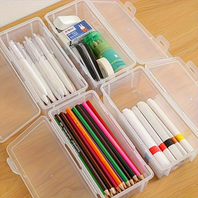 1/2/3 Pcs Kunststoff Transluzente Bleistift Fall Box PP Bleistift Box Multi-funktion Schreibwaren Veranstalter Schule Liefert büro Stift Box