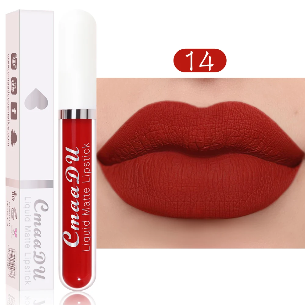 CmaaDu 18 Matte Mist Lip Glaze Langanhaltender, wasserfester, feuchtigkeitsspendender Lipgloss, natürlicher, gesunder Lippenstift