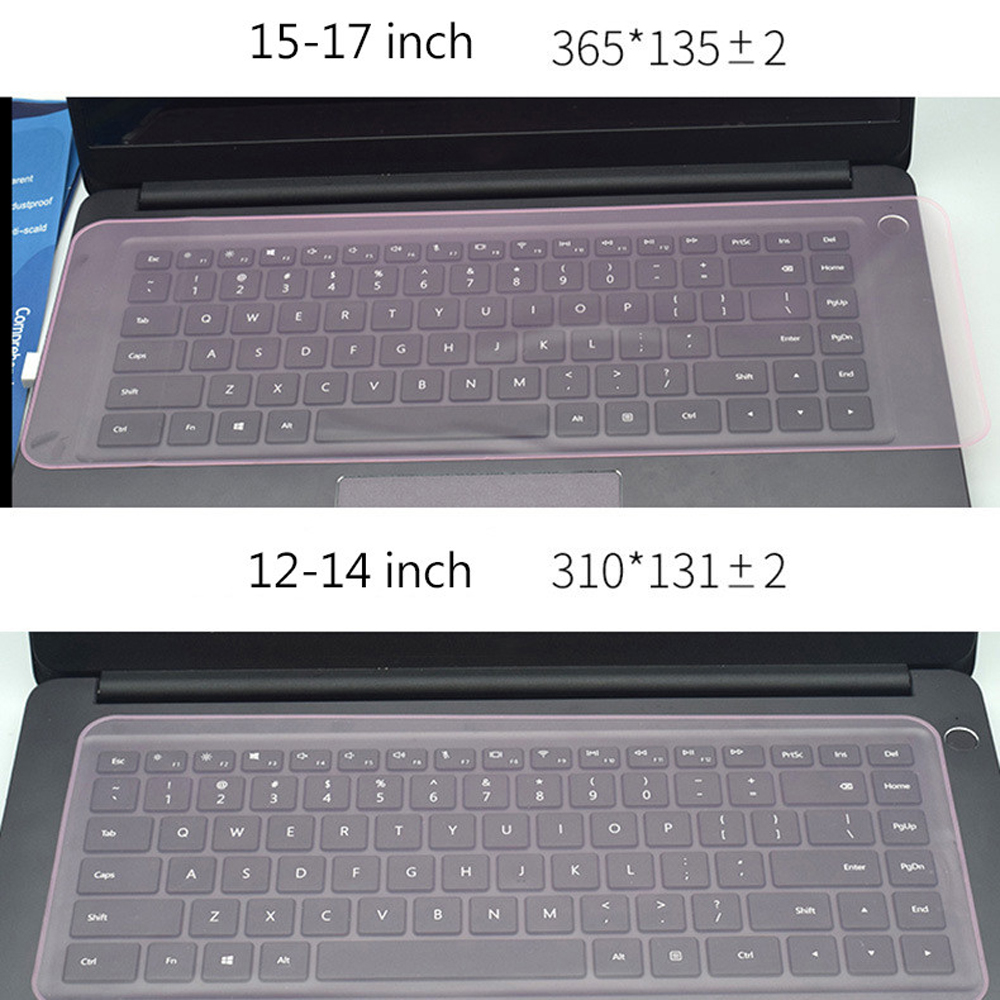 Cubierta de silicona suave para teclado, Protector impermeable para portátil, 12-14 pulgadas, 15-17 pulgadas