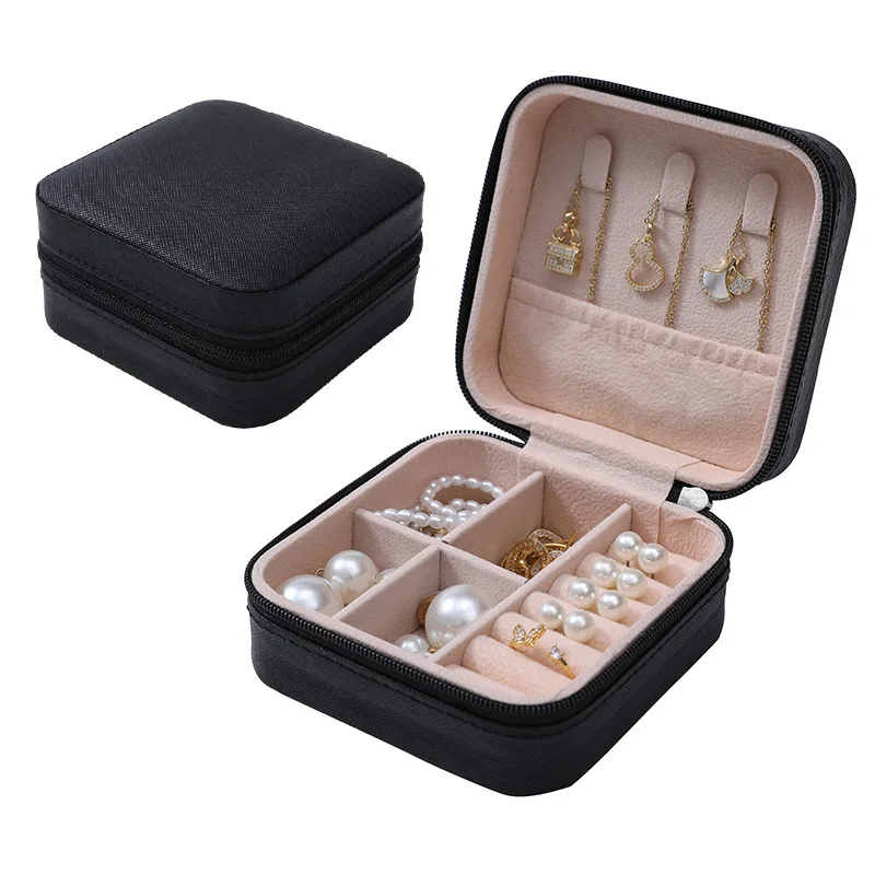 Simple กล่องเครื่องประดับขายส่งแบบพกพาแหวนสร้อยคอต่างหู Studs ต่างหูกล่องเก็บเครื่องประดับ