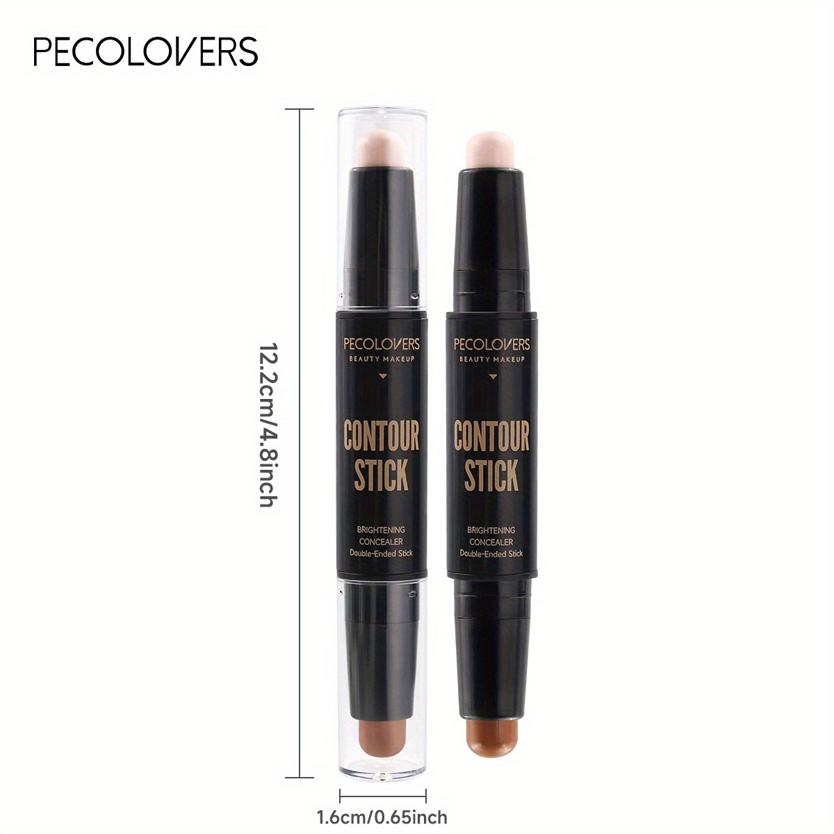 Contouring Stick พร้อมปากกาเน้นข้อความคอนซีลเลอร์สองหัวสําหรับสะพานจมูกสามมิติ Shadow V Face High Nose Bridge