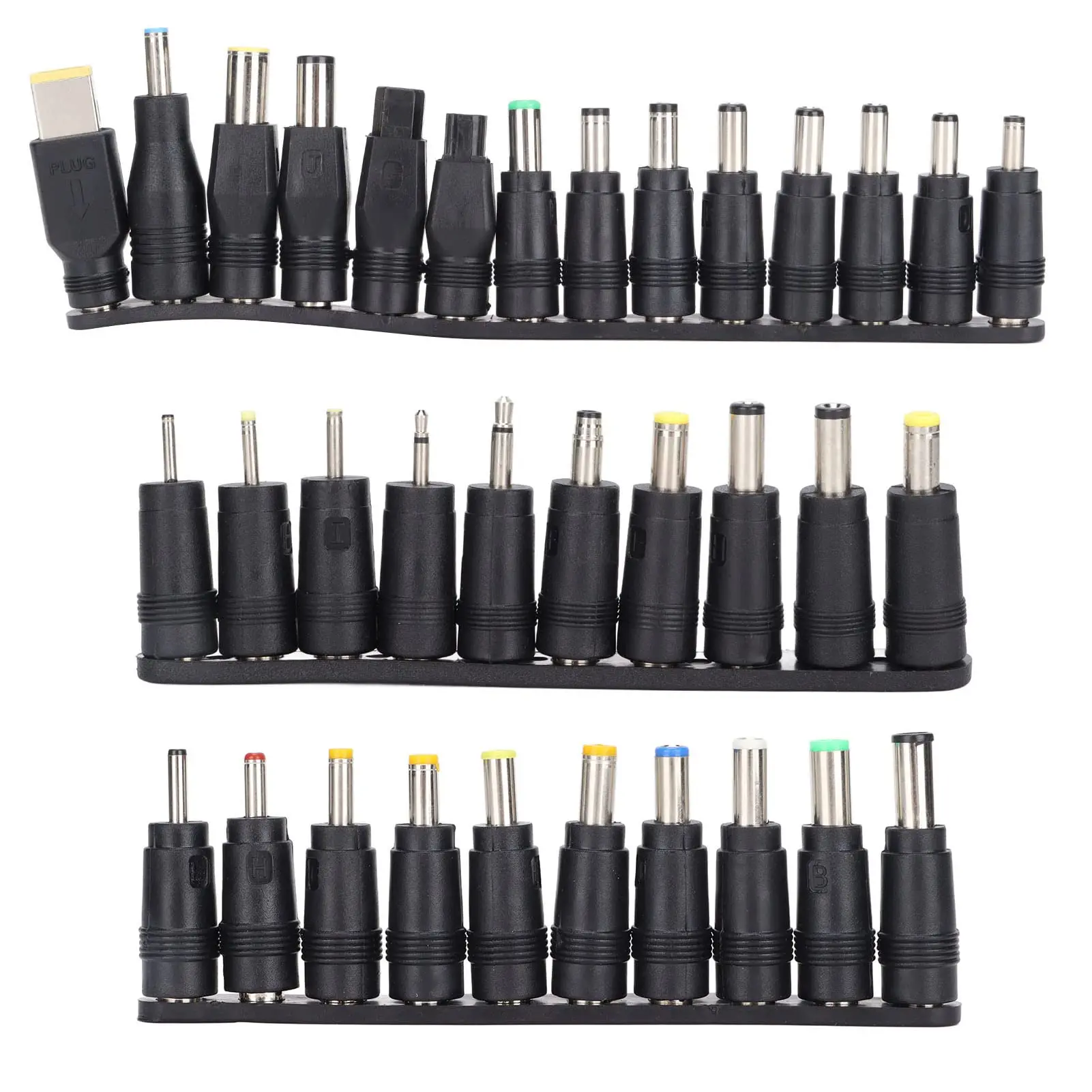 34 ชิ้นปลั๊กไฟ DC 5.5 มม.x2.1 มม. อะแดปเตอร์เชื่อมต่อพลังงานสำหรับแล็ปท็อปอเนกประสงค์อุปกรณ์เสริมคอมพิวเตอร์ปลั๊กเชื่อมต่อสายเคเบิล