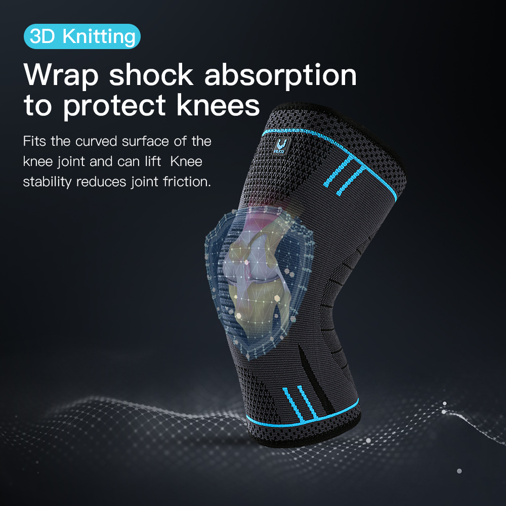 1 Pcs Compression Knee Support Sleeve Elastic Breathable Knee Pads Brace Springs Gym Sports Protector Basketball Volleyball Run