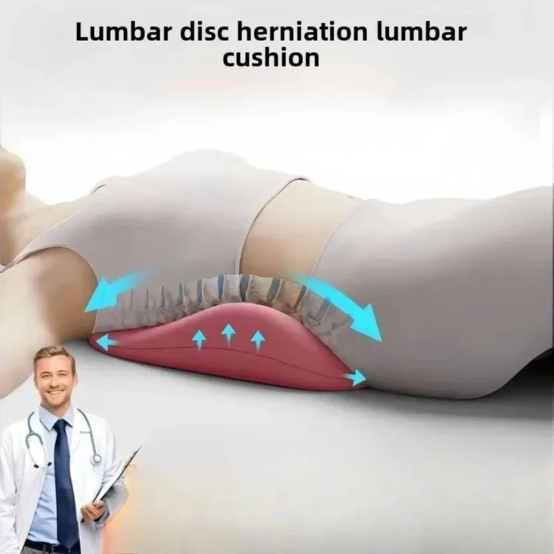 Cojín de soporte Lumbar especial, almohada Lumbar para dormir, ergonómico, suave, cómodo, cama de algodón con memoria, soporte para espalda de protrusión Lumbar