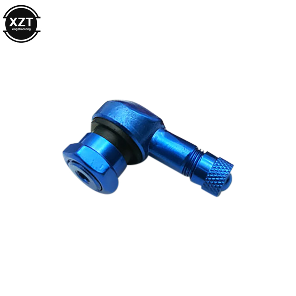 Válvula de aleación de aluminio para llanta de motocicleta, ángulo de 90 grados, vástagos de válvula sin cámara para llanta, piezas de rueda, 1 Uds.