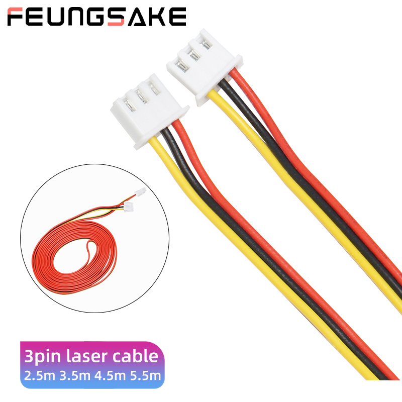 Cable de módulo láser, conector para máquina de grabado CNC, PVC, 3 pines, 3,5 m, 2,54 x H