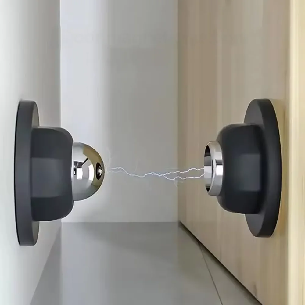Stainless Steel Door Suck Hotel Household Strong Magnetic Strong Mute Door Touch Silicone Anti-collision Door Stall Door Stopper