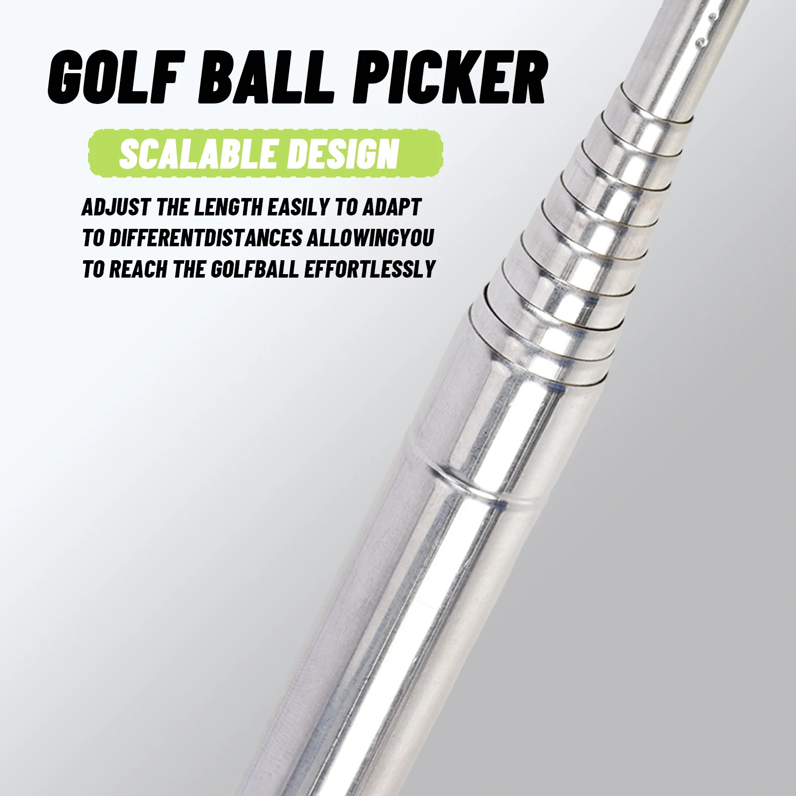 Il raccoglitore di palline da golf retrattile Cercatore di palline da golf leggero in acciaio inossidabile e maniglia facile Crea il regalo perfetto per palline da golf