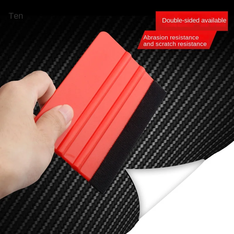 1 PC Felt EDGE ไม้กวาด 4 นิ้วรถไวนิล Scraper จัดแต่งทรงผมไวนิลห่อไม้พายเครื่องมือ Scratch ฟรีไม้กวาดสติ๊กเกอร์ติดผนังนุ่มนวล