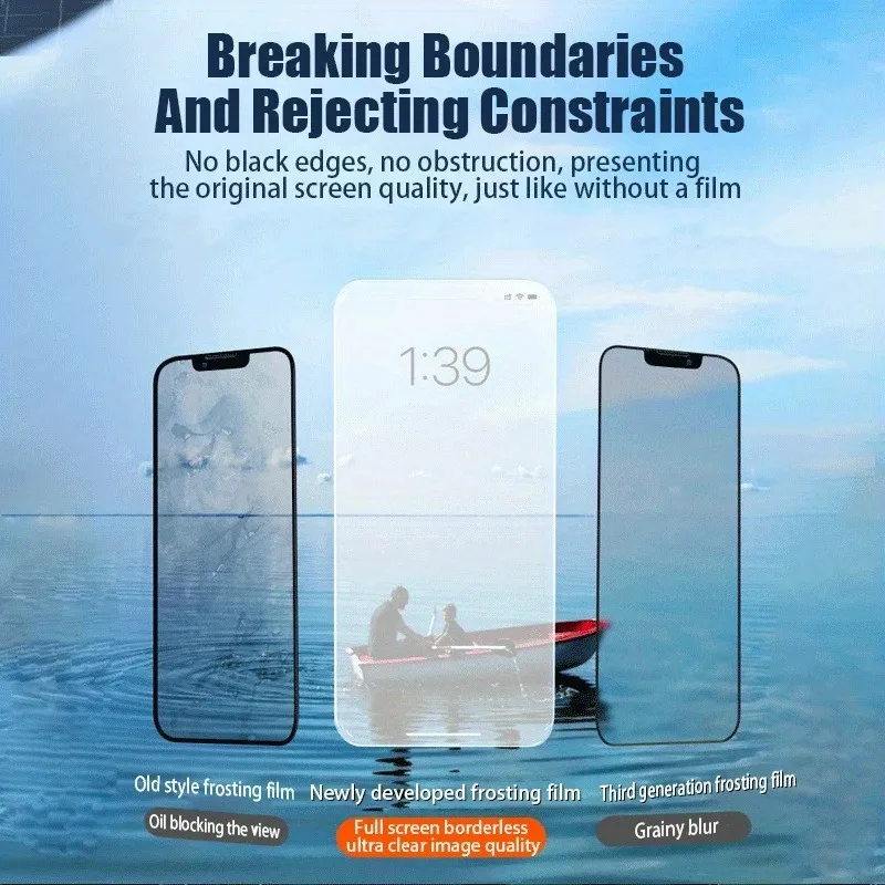 2 uds Protector de pantalla mate para iPhone 16 15 13 12 Pro Max 12 13 Mini 14 11 Pro vidrio templado para iPhone 7 8 Plus XR XS vidrio