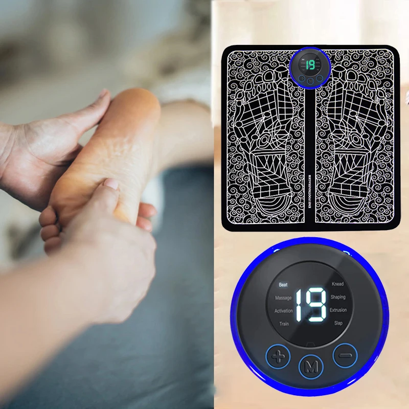 Almohadilla masajeadora de pies eléctrica, entrenador de relajación de masaje muscular para masaje, Fitness, deporte al aire libre, relajación familiar en casa