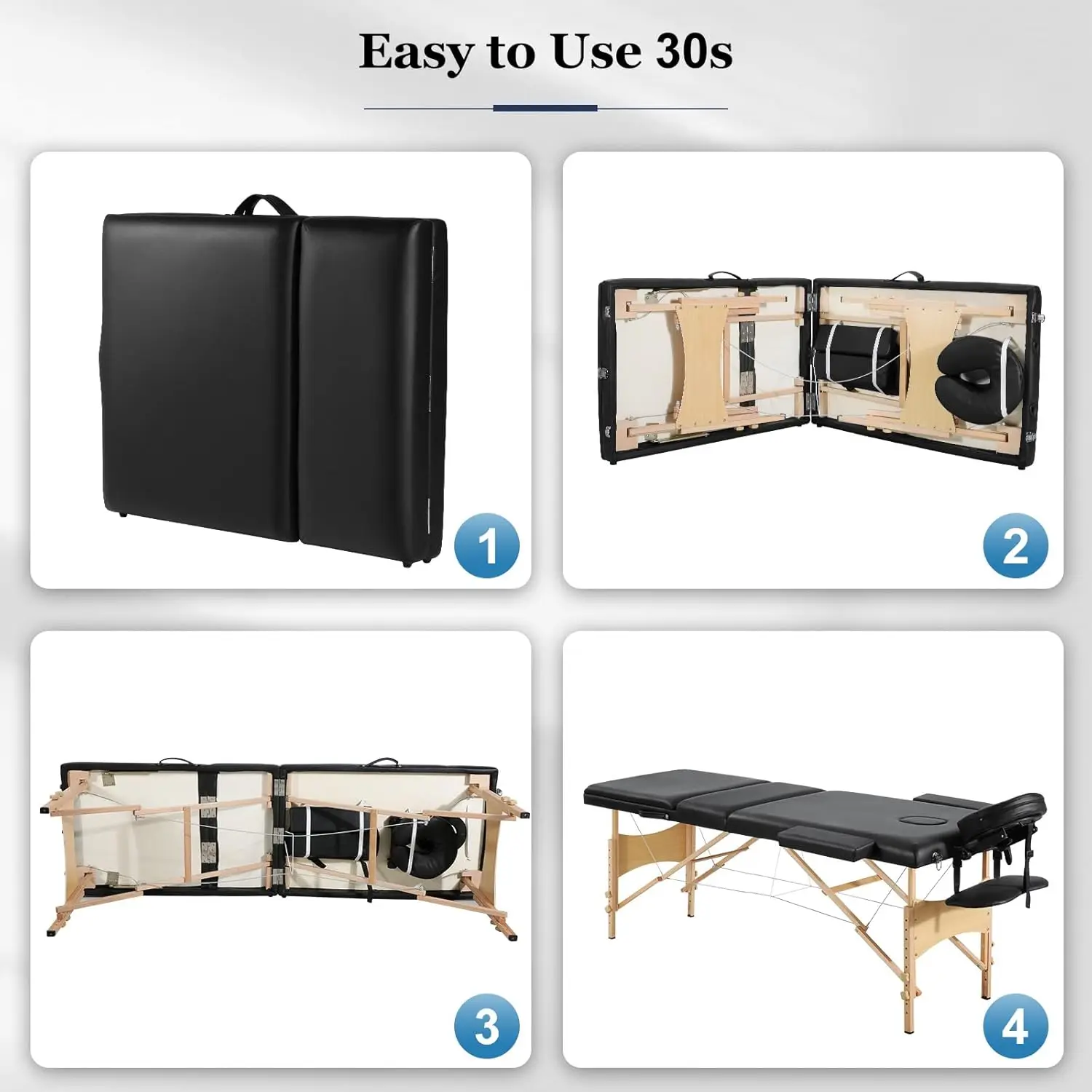Massage Tables Portable Lash Bed for Eyelash Extensions 73 inch Long Tattoo Table Height Adjustable Professional 3-Fold Lightwei