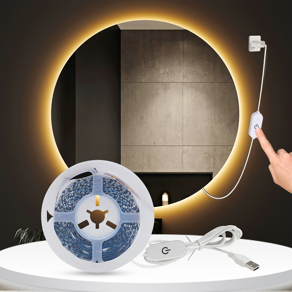 5v 2835 usb led luz de tira 1m 2m 5m 30led/m fita de lâmpada flexível regulável para tv backlight sala cozinha iluminação lâmpada decoração