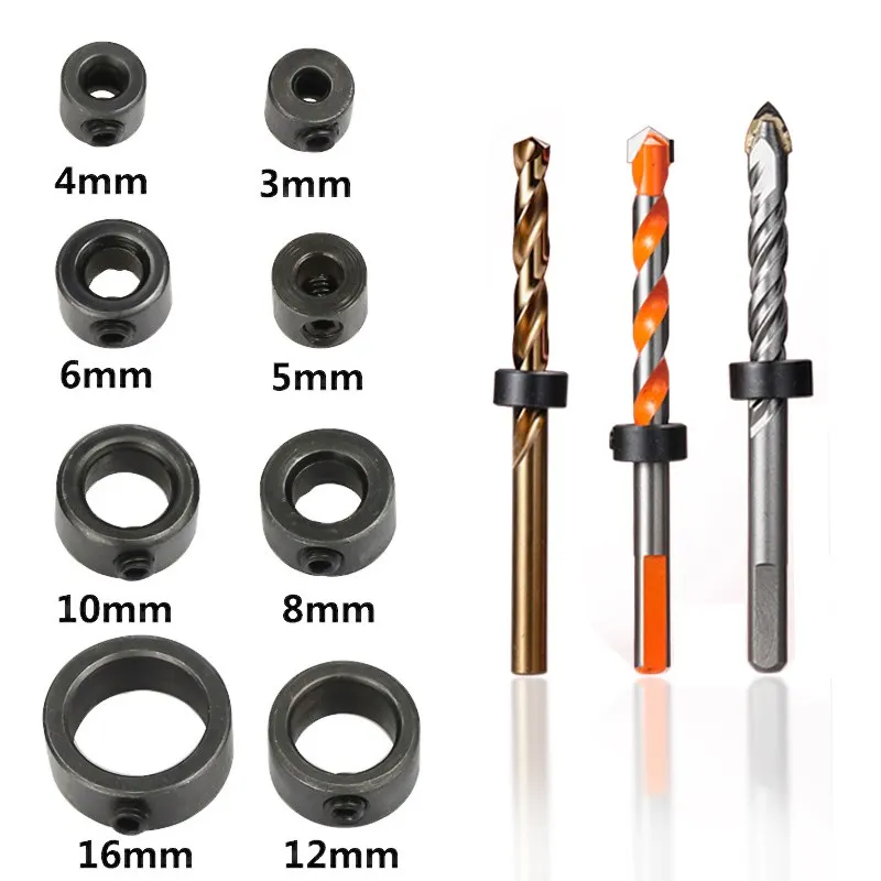 XCAN 9 Chiếc Mũi Định Vị Bộ Nhẫn 3-16Mm Gỗ Khoan Cắt Chặn Độ Sâu Vòng Cổ Vòng Định Vị drillling Dụng Cụ
