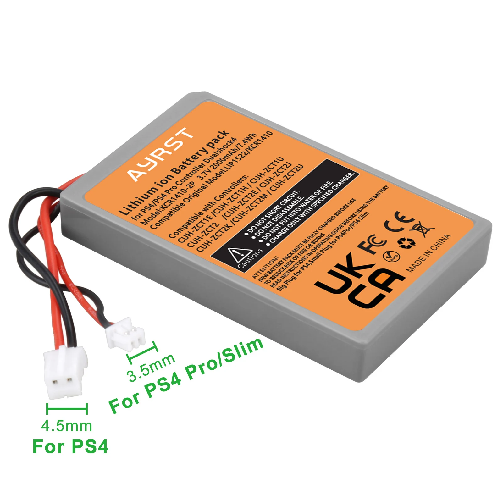 Для SONY PS4/PS4 Pro slim LIP1522 и KCR1410 Dualshock 4 V1 V2 беспроводной контроллер Playstation GamePad 2000 мАч сменный аккумулятор