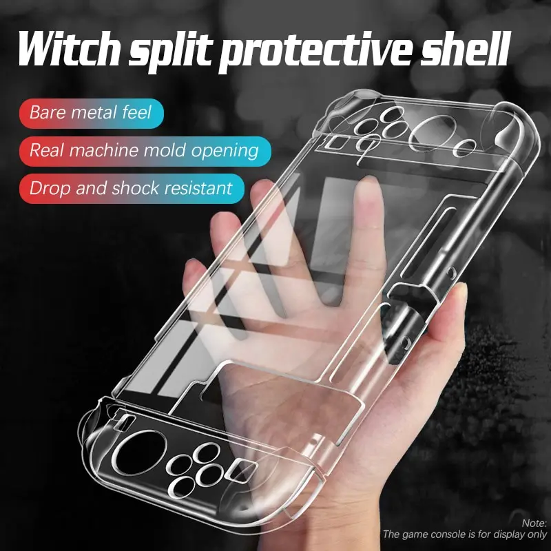 Funda protectora de alta transparencia para Nintendo Switch, protector ultrafino para consola de juegos, paquete completo