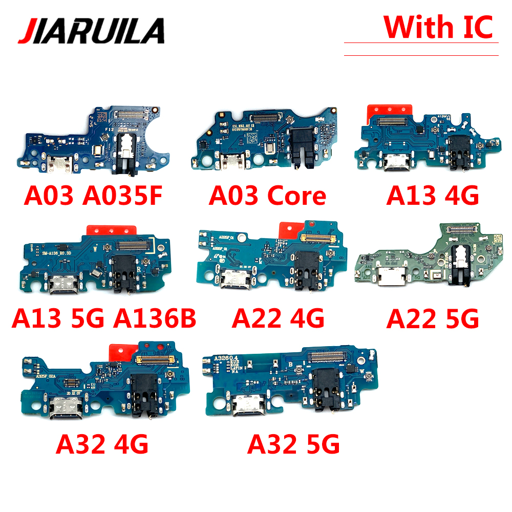 USB ชาร์จคณะกรรมการ Dock Port Connector สายเคเบิล Flex สําหรับ Samsung A12 A02 A02s A03s A03 Core A13 A22 A32 A33 A53 A04 4G 5G