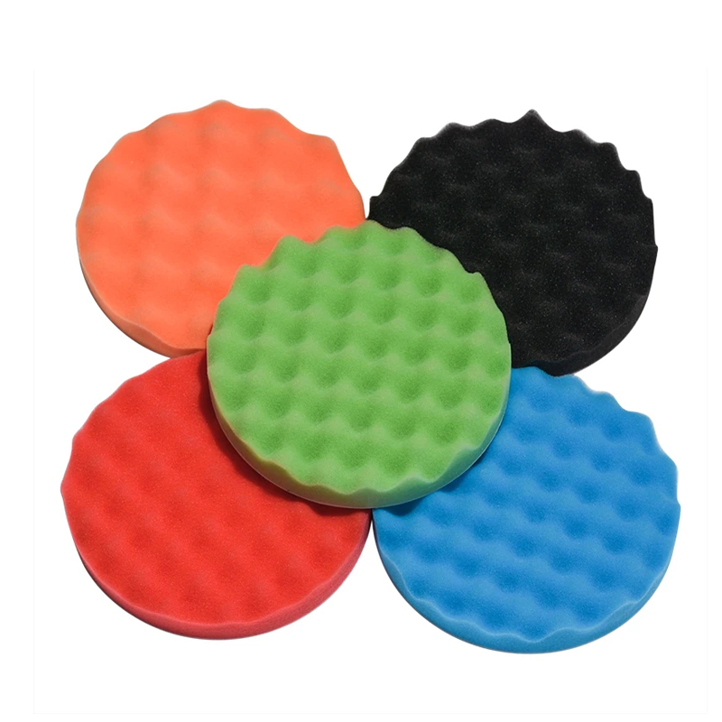 Almohadillas de abrillantado para coche, 5 uds., 150/180mm, 5/6/7 pulgadas, esponja pulidora, herramienta de encerado limpio, Kit de pulido de belleza para automóvil, herramienta de limpieza y pulido
