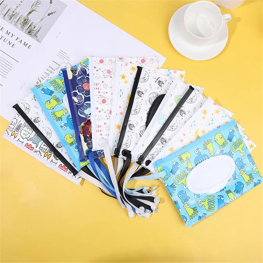 1PC Eco-friendly with Snap Strap EVA Cleaning Wipes Case Wet Wipes Bag Wipes Container Baby Wet Wipes Box