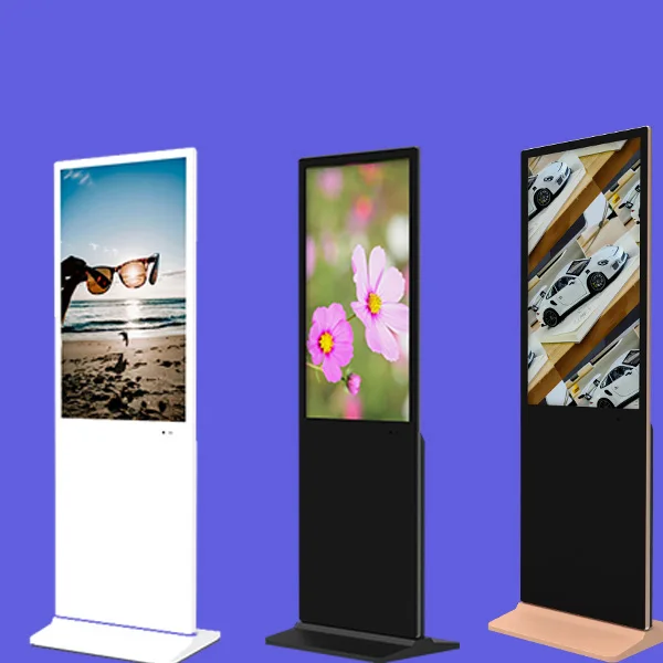 屋内LCDデジタルサイネージディスプレイ,Androidタッチスクリーンキオスク,床に取り付けられた広告トーテム,超薄型,49インチ