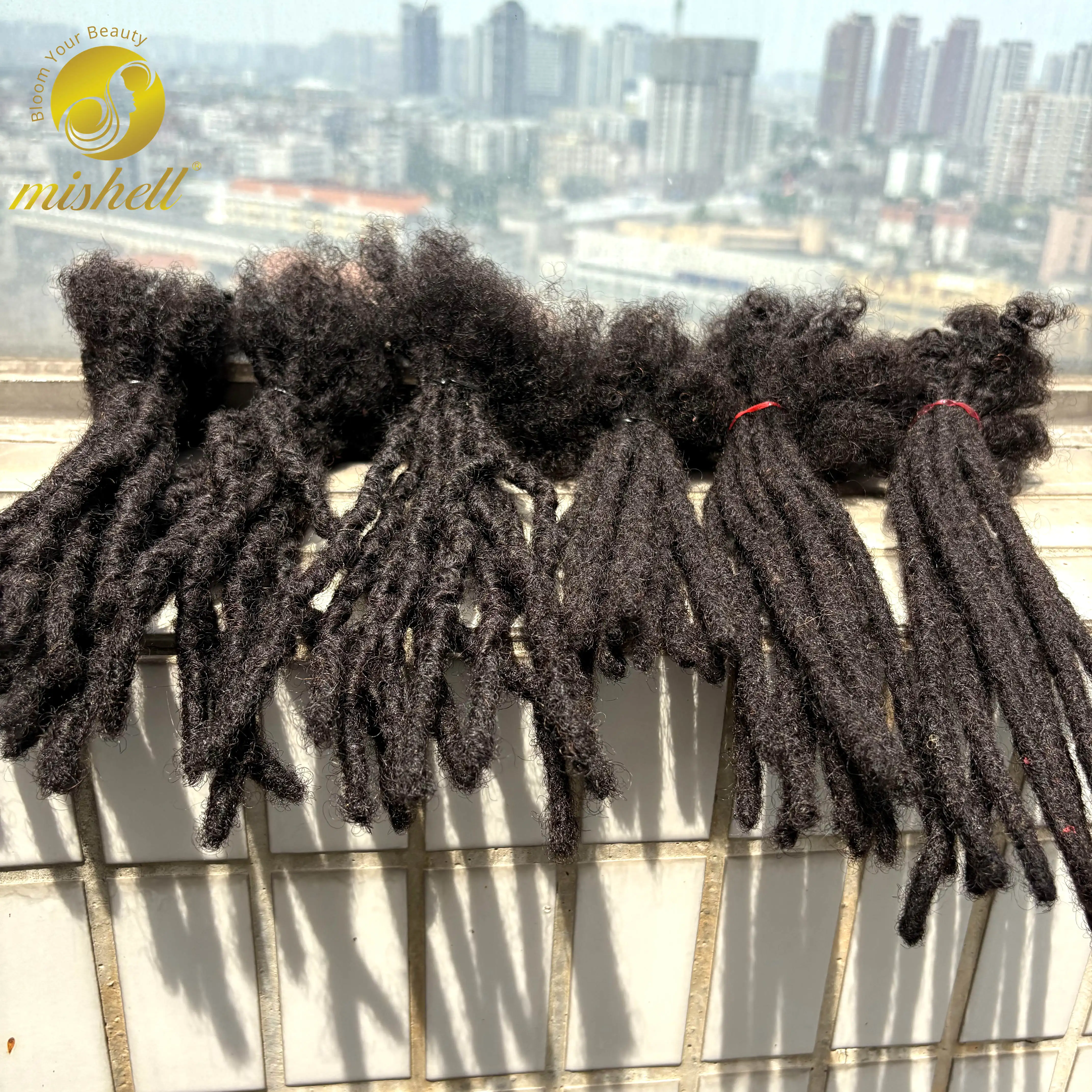 8 Polegada 0.6cm extensões dreadlock regulares espessura do cabelo humano locs inter extensões para mulheres homens crianças artesanal permanente locs