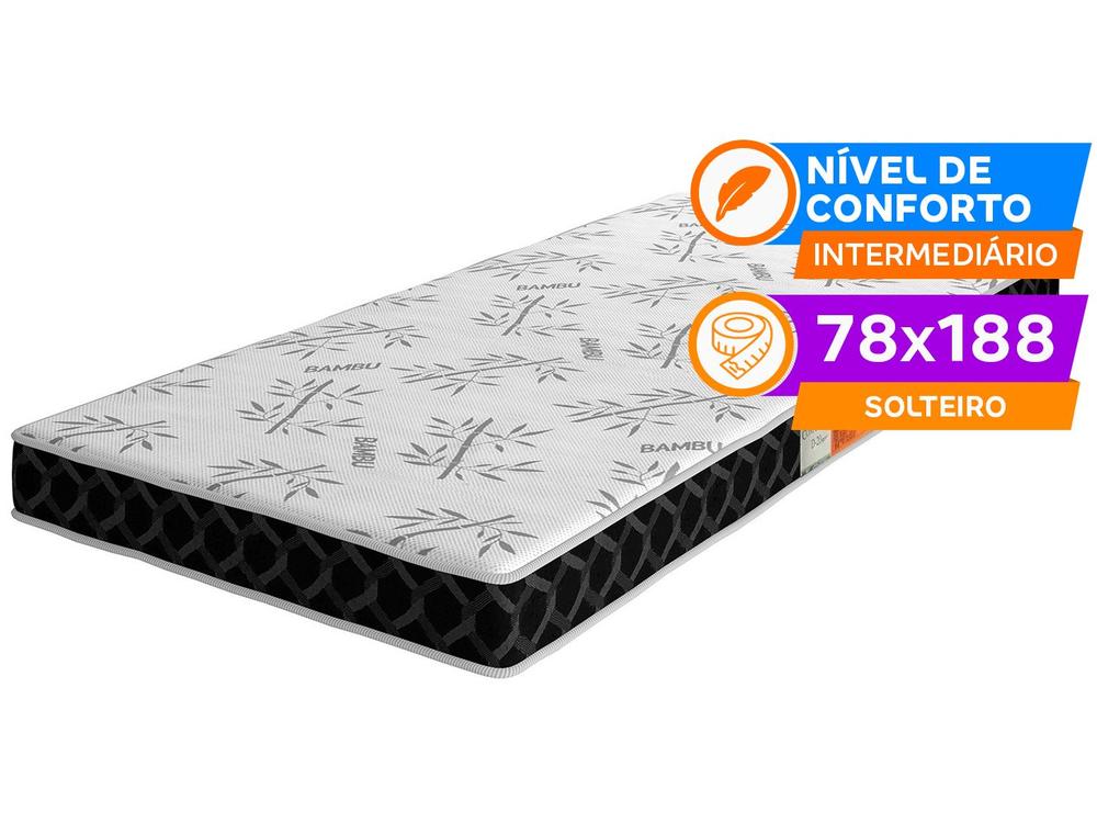 Colchão Solteiro Plumatex Espuma D-20 12x78x188cm Confortex