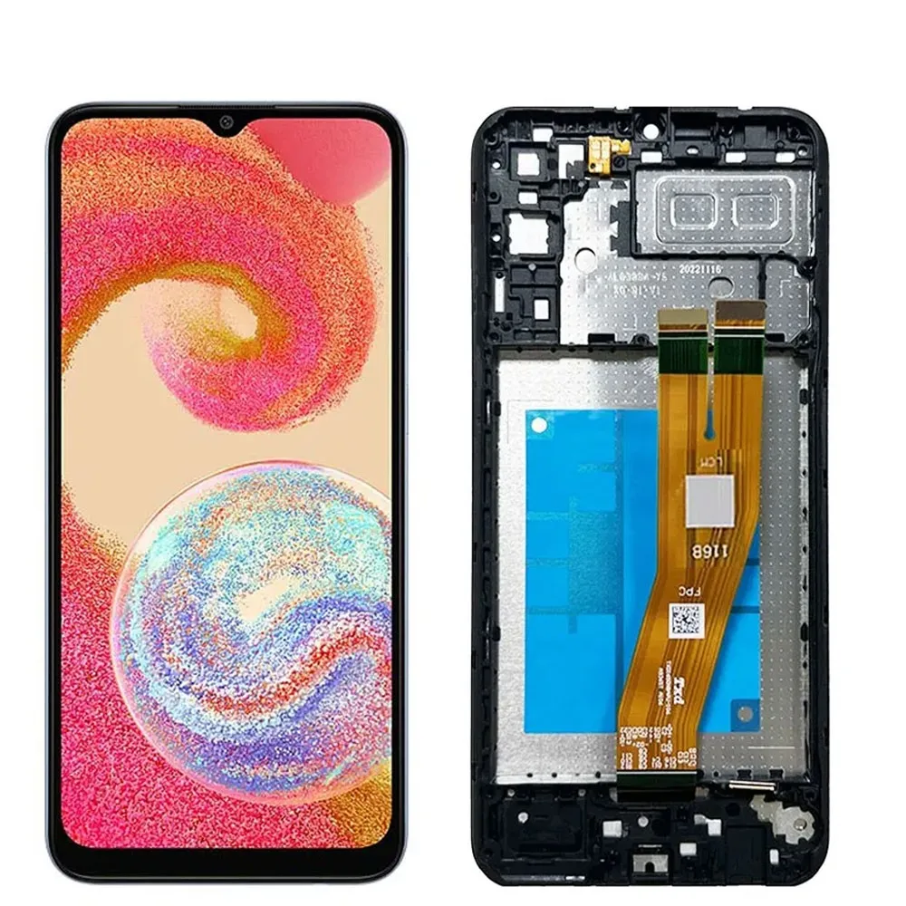 Origina LCD สําหรับ Samsung Galaxy A04e A042F จอแสดงผล LCD Touch Panel Digitizer เปลี่ยนสําหรับ Samsung A04e LCD กรอบ