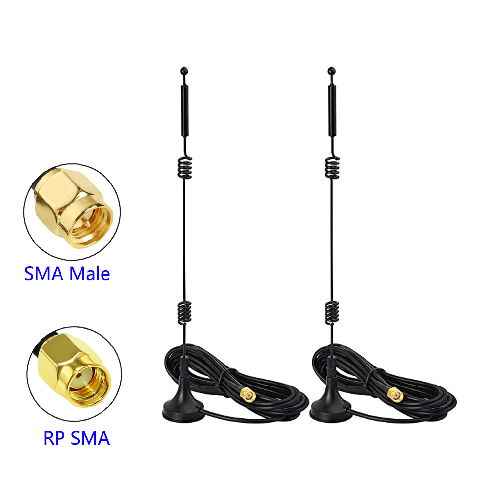 WiFi de doble banda 2,4 GHz 5GHz 5,8 GHz 12dBi Base magnética MIMO RP-SMA antena macho para enrutador WiFi tarjeta de red inalámbrica