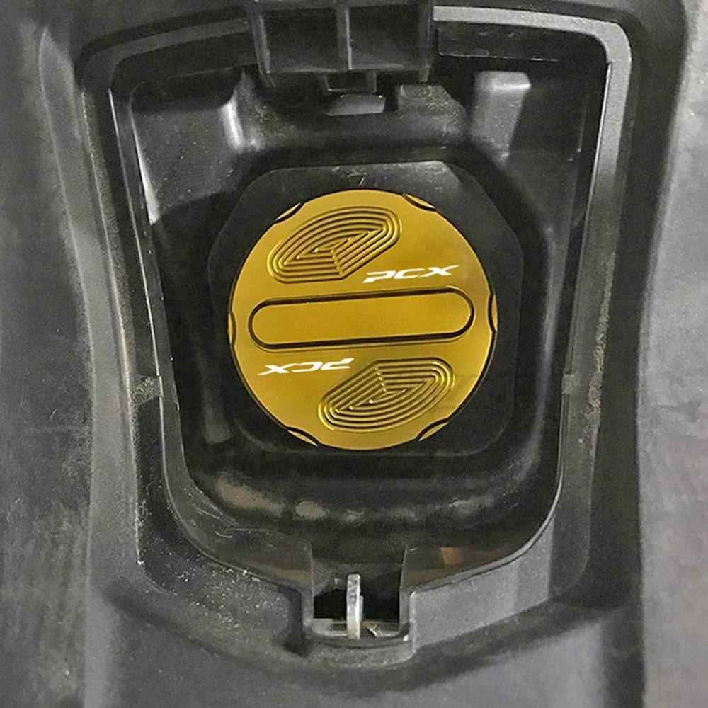 PCX オートバイ燃料タンクカバーガソリンボックスキャップ CNC アルミアクセサリーホンダ PCX 125 150 160 200 EV HP MPG PCX160-CBS 18-21