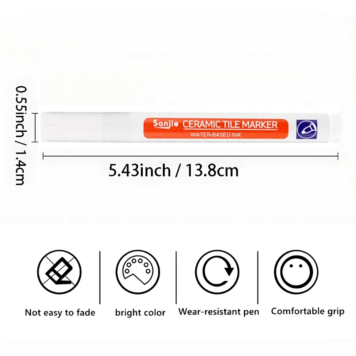1pc Waterproof Tile Marker Grout Pen Wall Seam Pen For Tiles Floor Bathroom Decontamination Seam Repair Tools, For Hotel