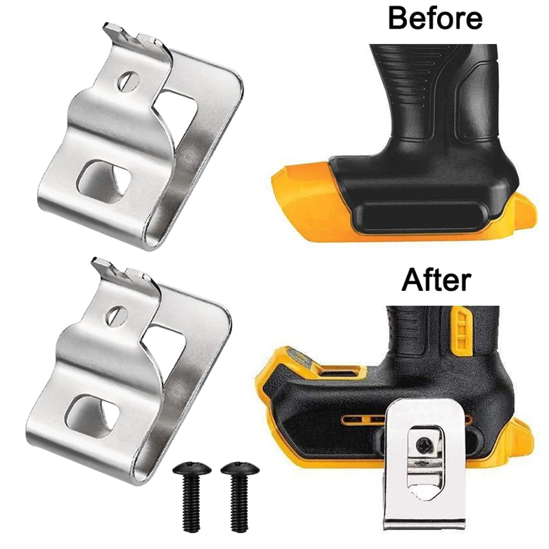 1/2 PCS Gancho de clipe de cinto de aço inoxidável para Dewalt 20V Broca Driver Ferramentas elétricas N 268241   N N 169778   N N 086039   DCD980 DCD985 DCD780