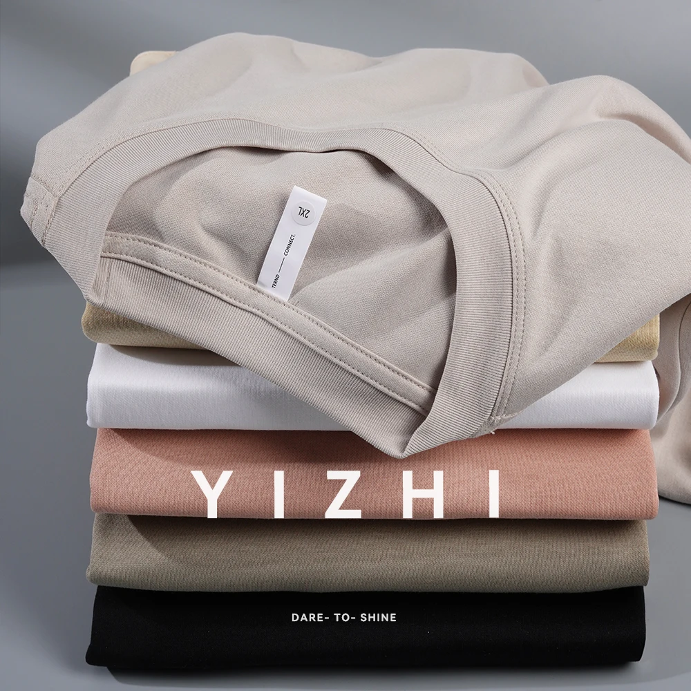 Kaus Leher Bulat Warna Solid Mode Lengan Pendek Katun Pria Baru Musim Panas 2025 Kaus Bottoming Keren Sutra Es Atasan Setengah Lengan
