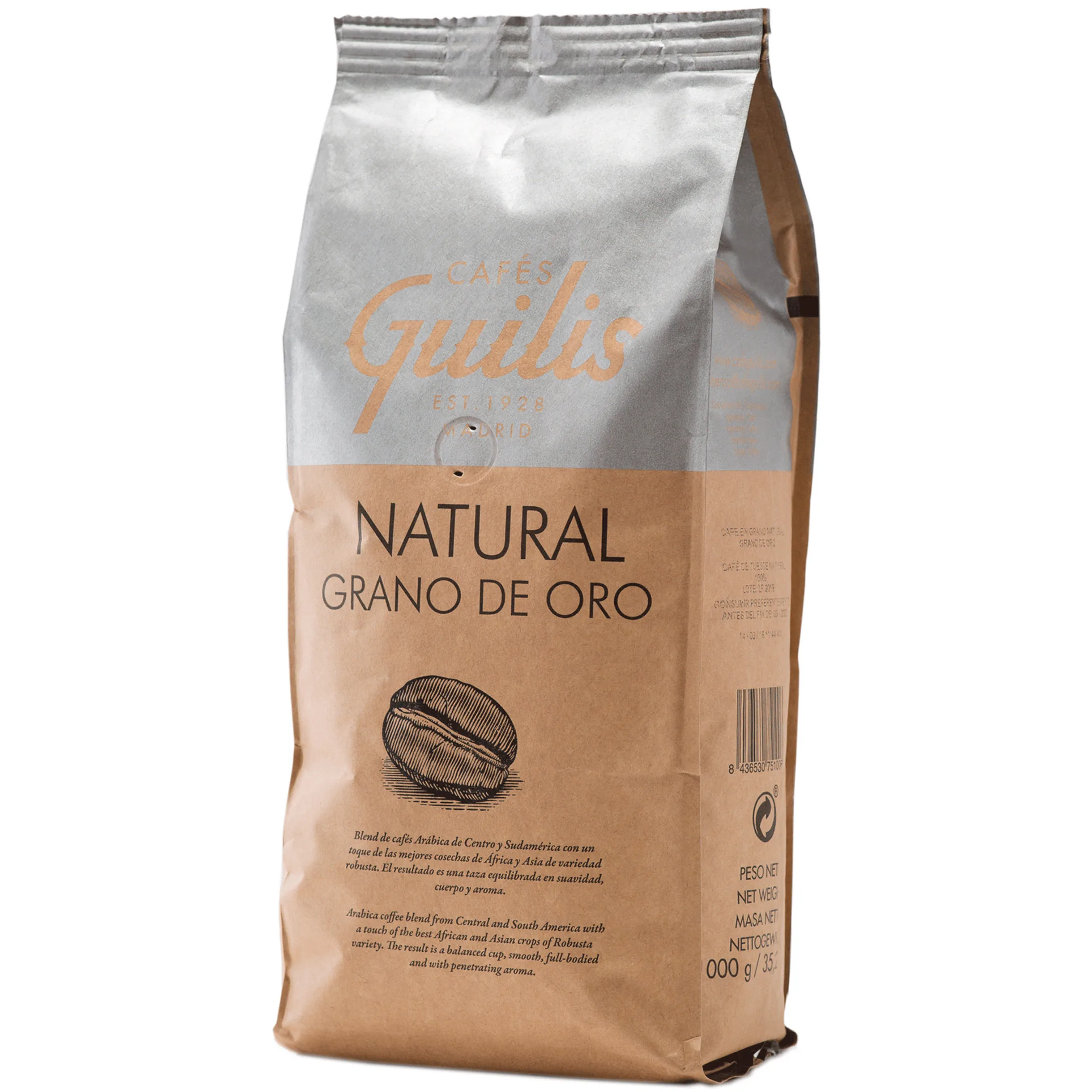 Kawa ziarnista NATURAL GRANO DE ORO Cafes Guilis 1kg