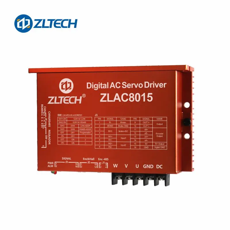 ZLTECH 3 Phase 24V-48V 15A-30A 500W Modbus RS485 CANbus Brushless DC Hub Servo Motor Controller Driver For Delivery Robot
