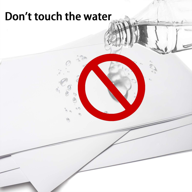 10 hojas de papel adhesivo de vinilo imprimible tamaño A4 para impresora de inyección de tinta 100% hojas autoadhesivas transparentes no impermeables