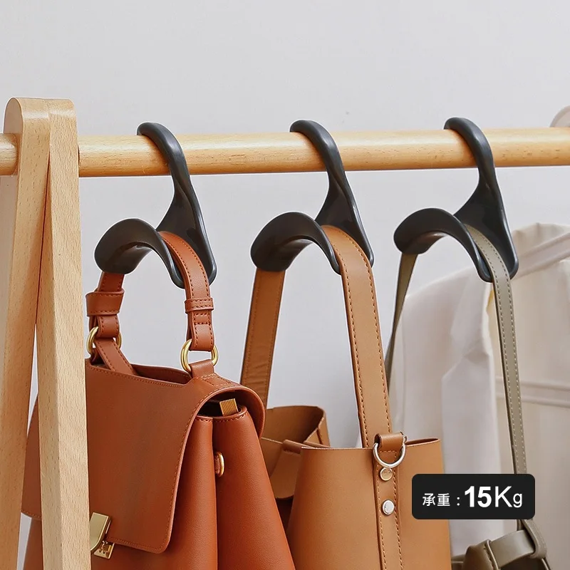 10pcs Widen Plastics Hanger Connection Hook Stackable Space Saving Storage Multifunctional Bag and Hat Hanging Rack