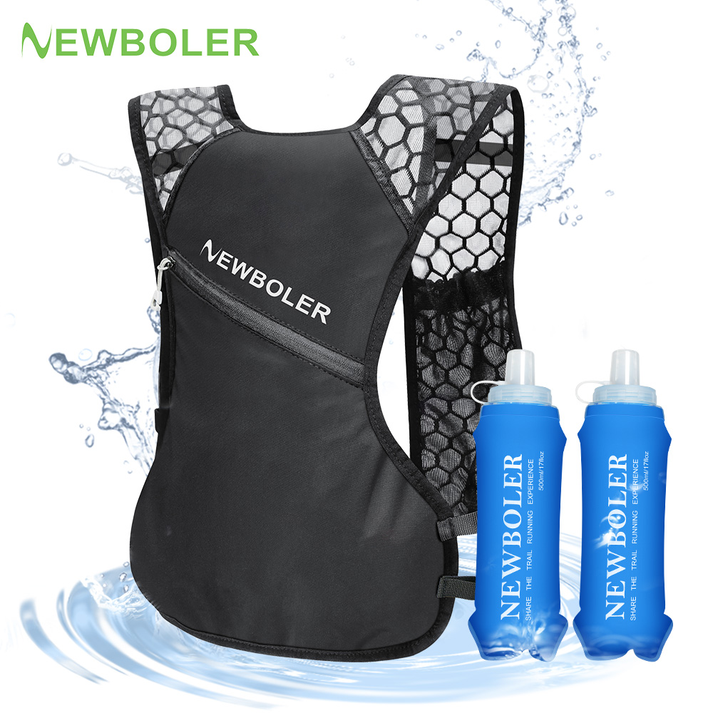 NEWBOLER Ademend drinkvest Trail Running-rugzakken Lichtgewicht Run Marathon-rugzak Fietsen Klimtas