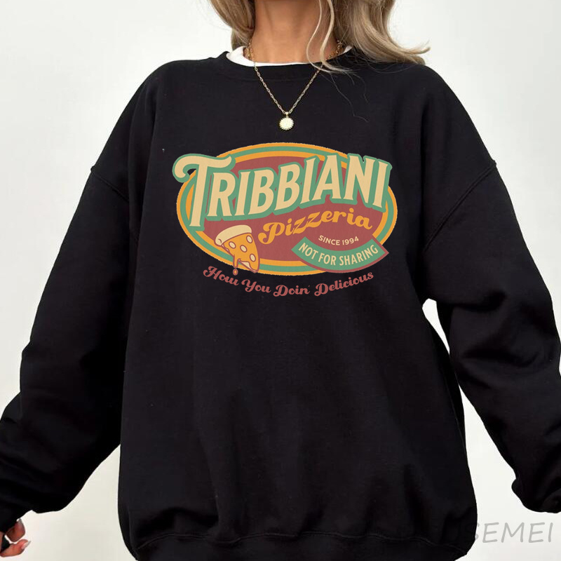 Sudadera Tribbiani para mujer, sudaderas de programa de televisión de los años 90, jersey estampado de cómo hacerlo, Top de manga larga con capucha, ropa para mujer